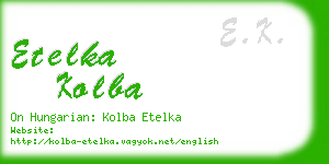 etelka kolba business card